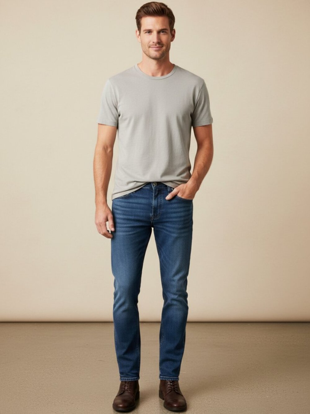 Paige Lennox Slim Straight Jeans Mens 31 Blue Premium Denim Repair Project